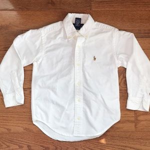 Ralph Lauren white button down shirt 4/4t